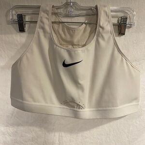 Nike Off-White Sports Bra with Black Logo